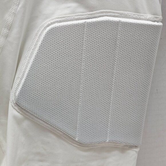 Nike Pro Athletic Compression Shirt Pads Rib Short Sleeve White XXL - Picture 6 of 9